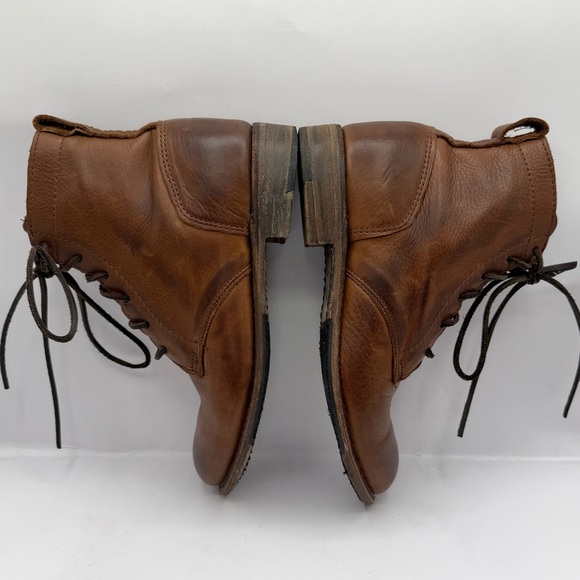 Vintage Shoe Company Lilly Leather High Top Boots Style VS2302 in brown Size 7 - Picture 6 of 11